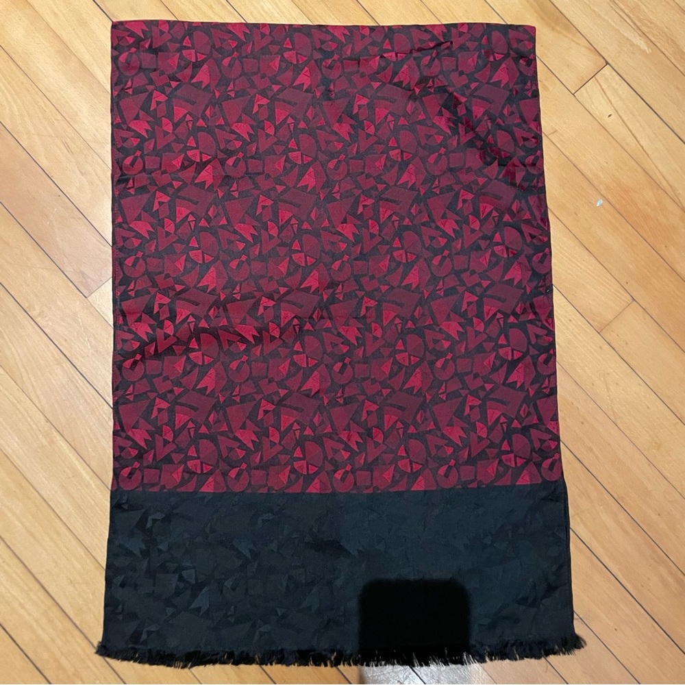 Currie silk scarf 17 by 50 inches.
